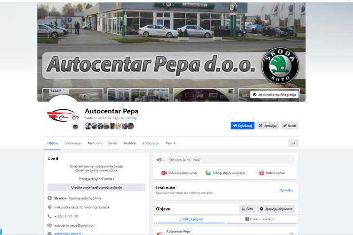 Facebook Autocentar Pepa